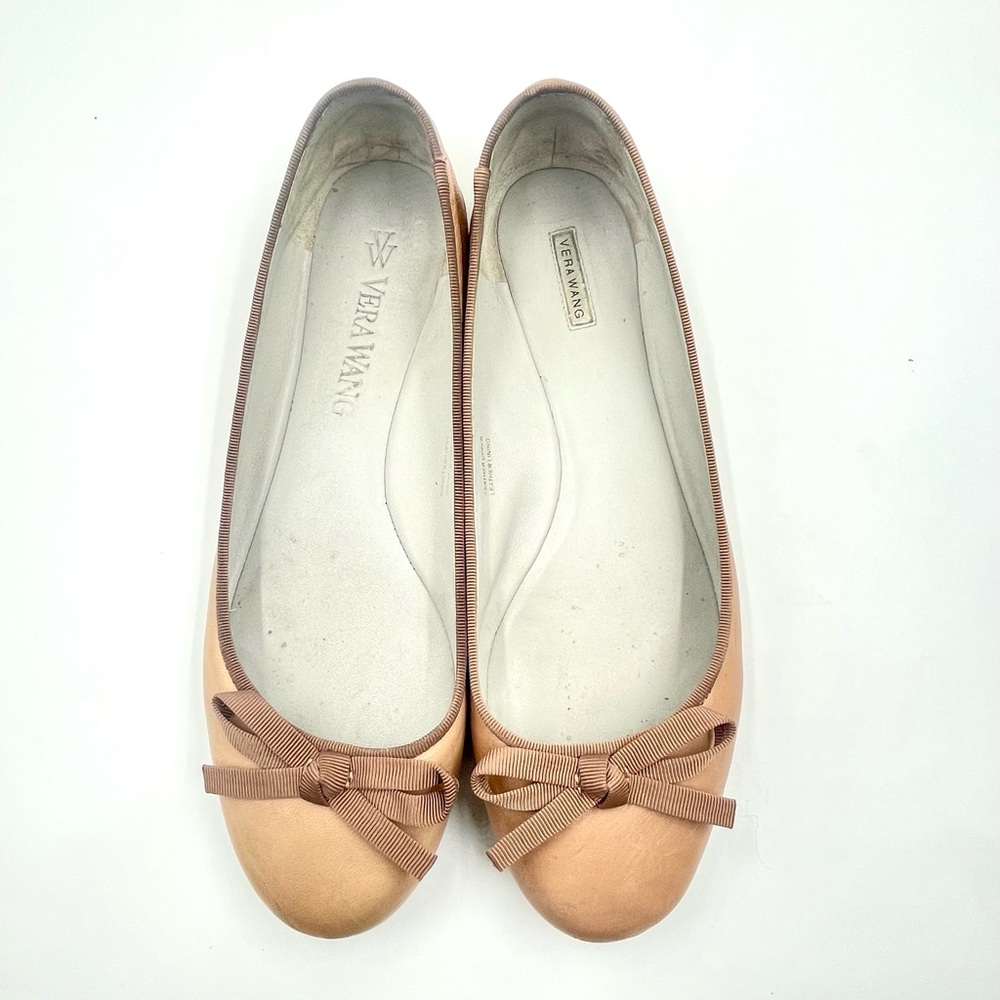 Vera Wang Pink Leather Ballet Flats Size 7.5